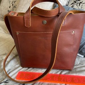 Portland Leather Goods Mini Crossbody- Honey